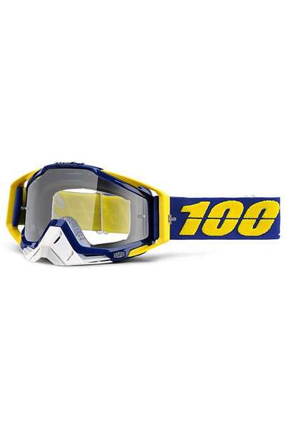 100% 100% RACECRAFT Lindstrom Lente Chiara Giallo  Protezioni  maschere mx / en