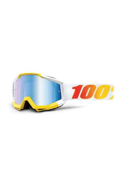 100% MASCHERA 100% ACCURI GALAK - LENTE A SPECCHIO ORO Giallo  Protezioni  maschere mx / en