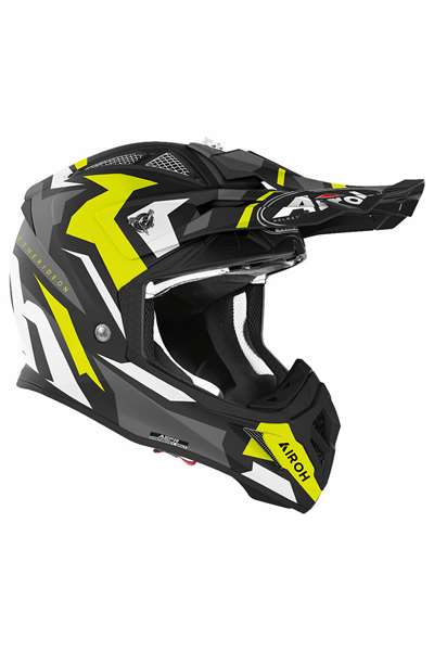 AIROH AVIATOR ACE CARBONIO Giallo fluo Caschi  