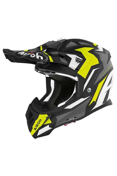 AIROH AVIATOR ACE CARBONIO Giallo fluo Caschi  